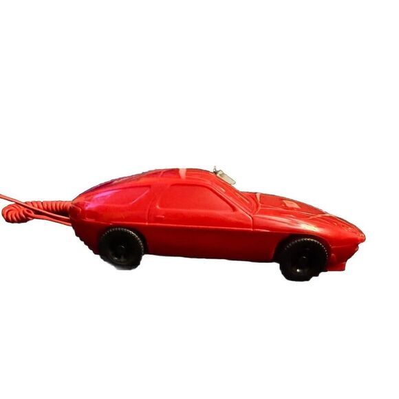 Vintage 1980's Red Corvette DialFone Phone Sports Car Telephone Untested NL - Picture 1 of 10